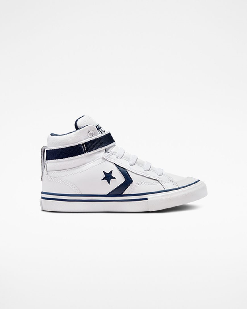 Tenisi Inalti Baieti Converse Pro Blaze Curea Easy-On Varsity Club Albi Bleumarin Albi | RO NDRCL549